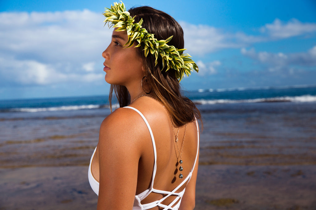 Triple Tahitian Drop Necklace